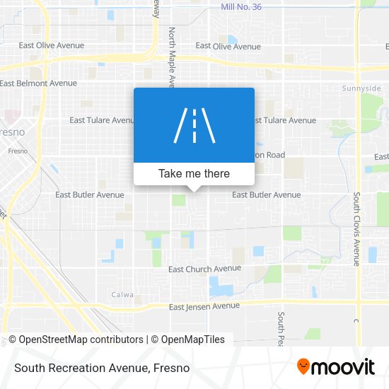 South Recreation Avenue map