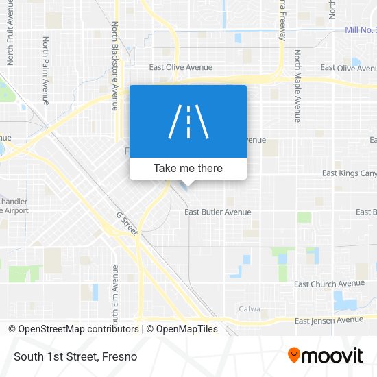 South 1st Street map