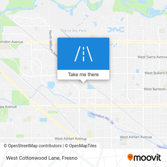 Mapa de West Cottonwood Lane