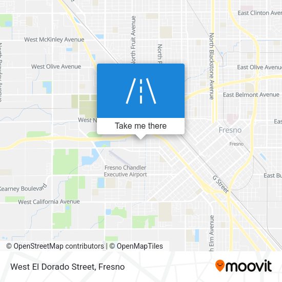 West El Dorado Street map