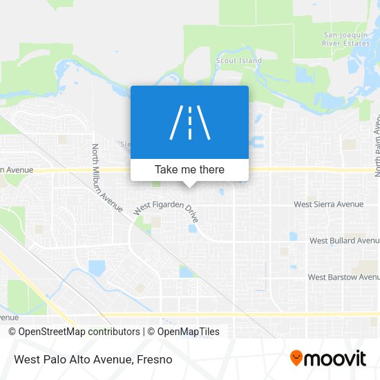 West Palo Alto Avenue map