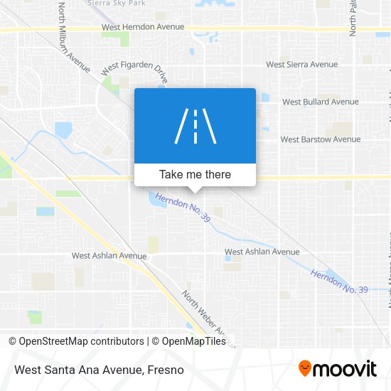 West Santa Ana Avenue map