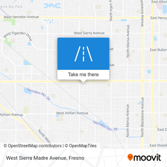 West Sierra Madre Avenue map