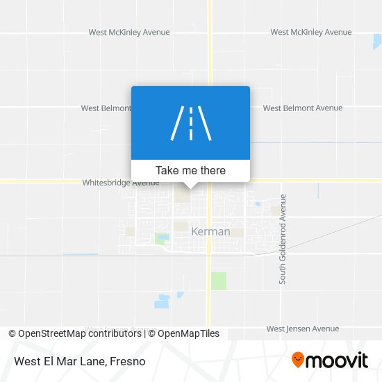 West El Mar Lane map