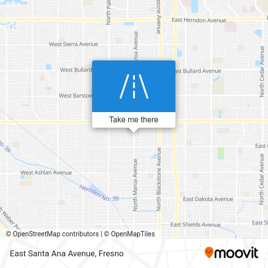 East Santa Ana Avenue map