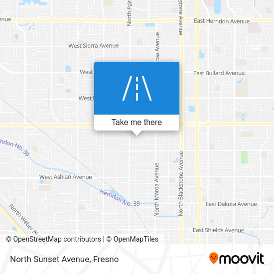 North Sunset Avenue map