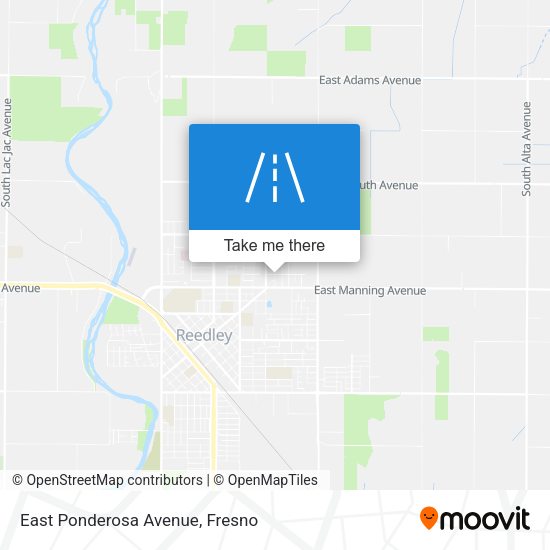 East Ponderosa Avenue map