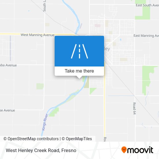 West Henley Creek Road map