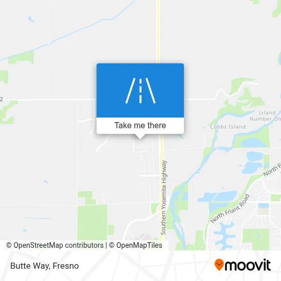 Butte Way map