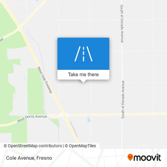 Cole Avenue map