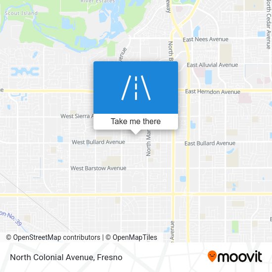North Colonial Avenue map