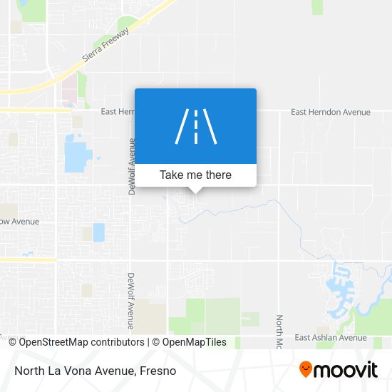 North La Vona Avenue map