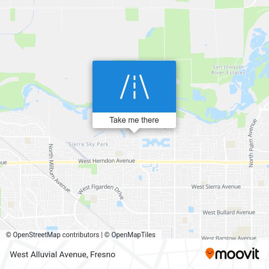 West Alluvial Avenue map