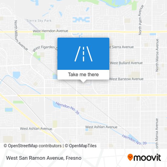 Mapa de West San Ramon Avenue