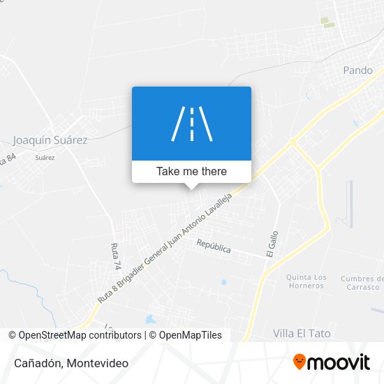Cañadón map