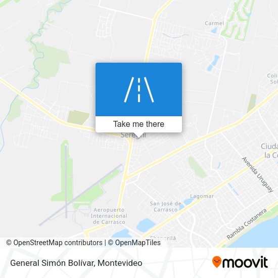 General Simón Bolívar map
