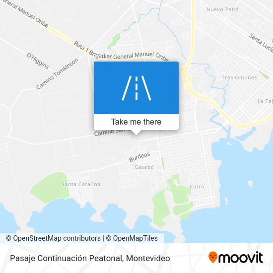 Mapa de Pasaje Continuación Peatonal