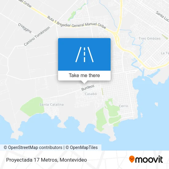 Mapa de Proyectada 17 Metros