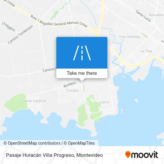 Mapa de Pasaje Huracán Villa Progreso