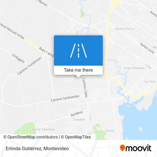 Erlinda Gutiérrez map