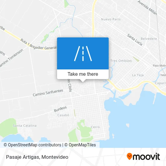 Pasaje Artigas map