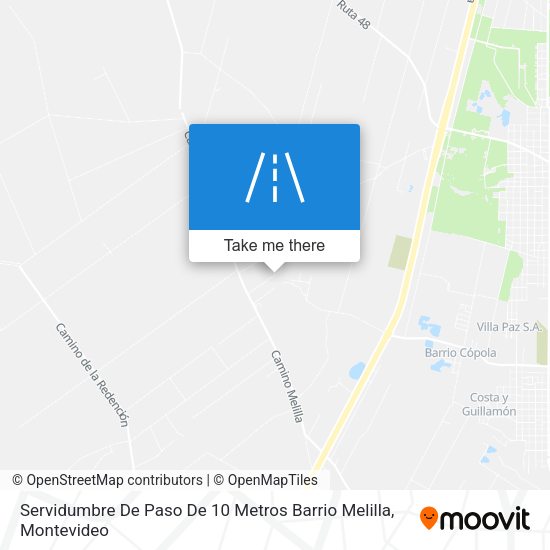 Servidumbre De Paso De 10 Metros Barrio Melilla map