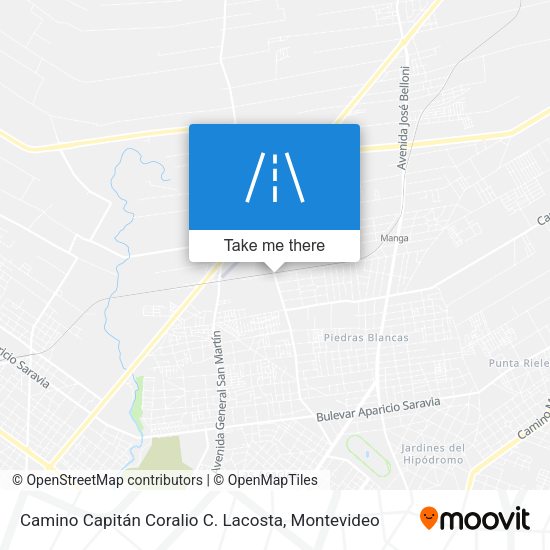 Mapa de Camino Capitán Coralio C. Lacosta