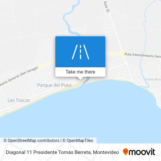 Diagonal 11 Presidente Tomás Berreta map