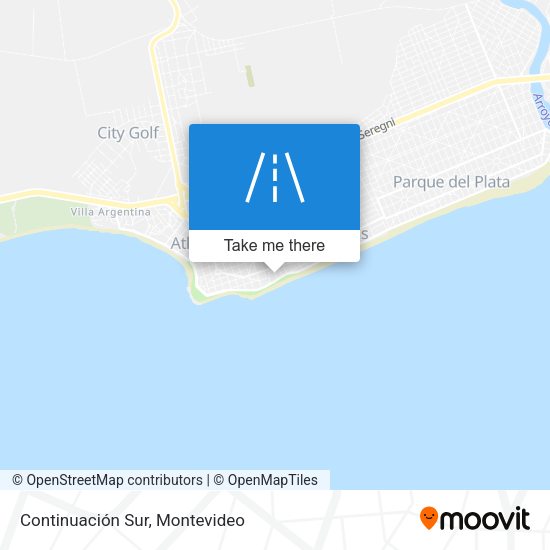 Continuación Sur map