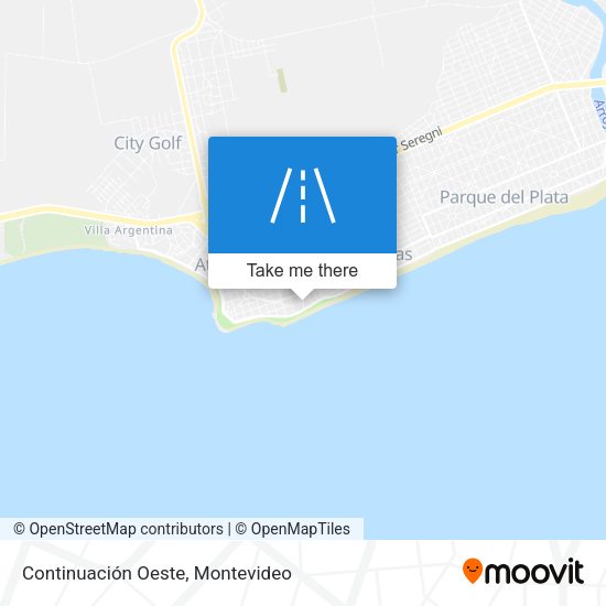 Continuación Oeste map