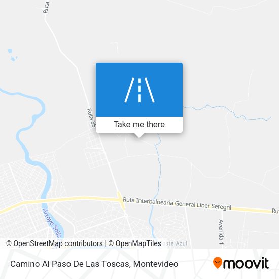 Mapa de Camino Al Paso De Las Toscas