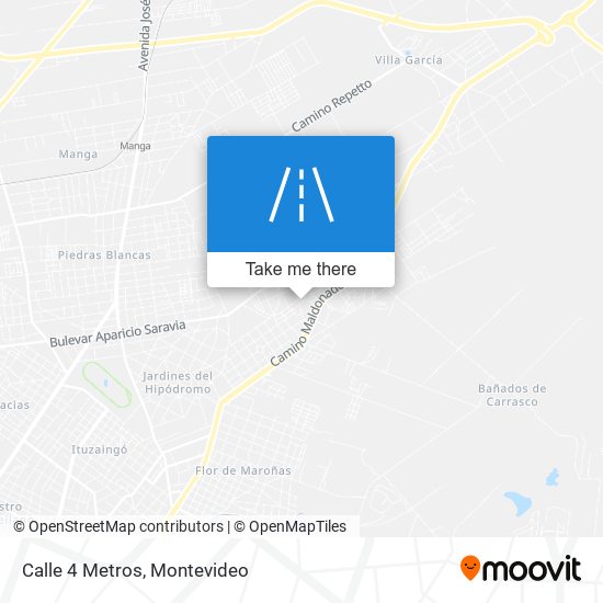 Calle 4 Metros map