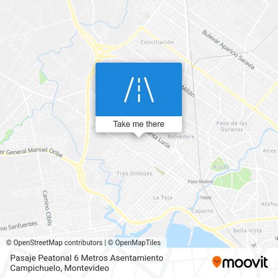 Pasaje Peatonal 6 Metros Asentamiento Campichuelo map