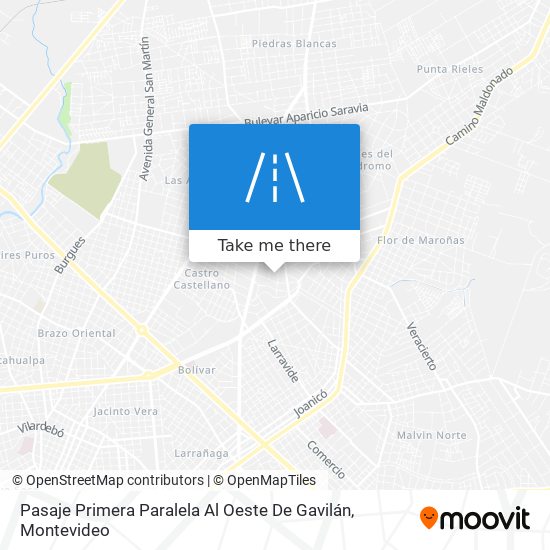 Pasaje Primera Paralela Al Oeste De Gavilán map