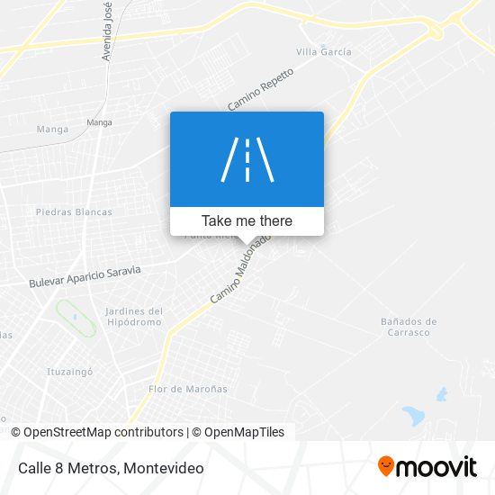 Calle 8 Metros map