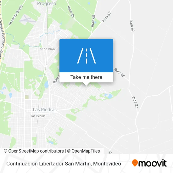 Continuación Libertador San Martín map