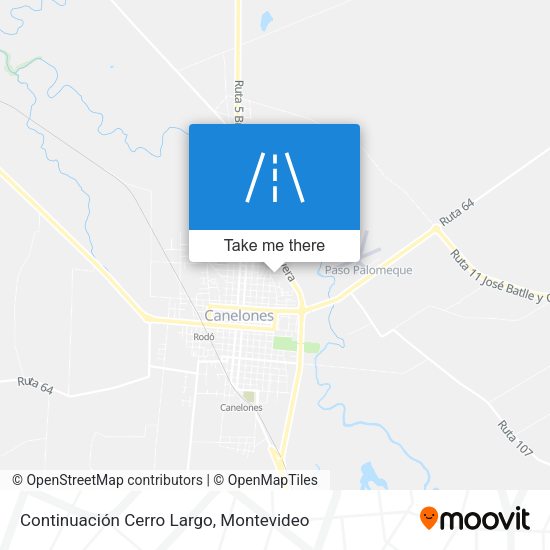 Continuación Cerro Largo map