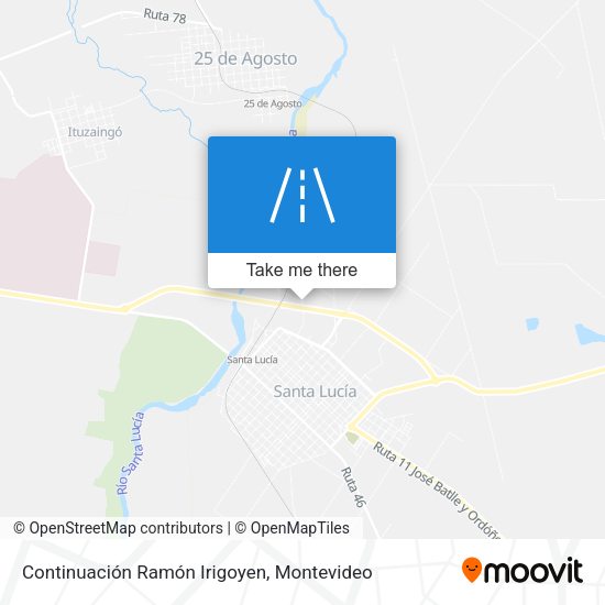 Continuación Ramón Irigoyen map