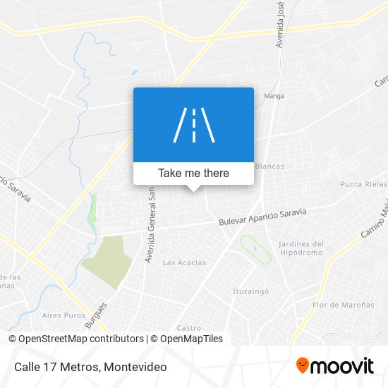 Calle 17 Metros map