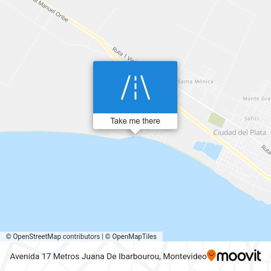 Avenida 17 Metros Juana De Ibarbourou map