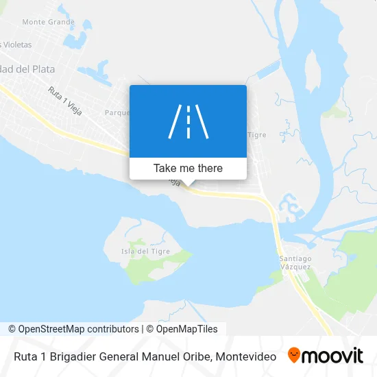Ruta 1 Brigadier General Manuel Oribe map