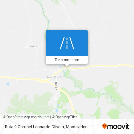 Ruta 9 Coronel Leonardo Olivera map