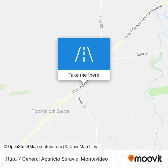 Ruta 7 General Aparicio Saravia map
