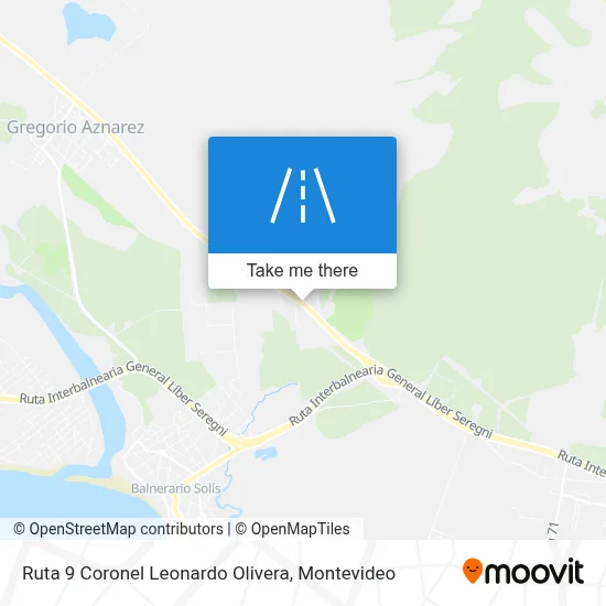 Ruta 9 Coronel Leonardo Olivera map