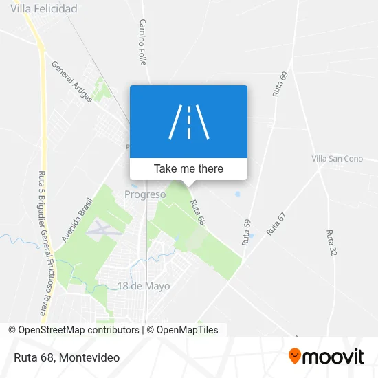 Ruta 68 map