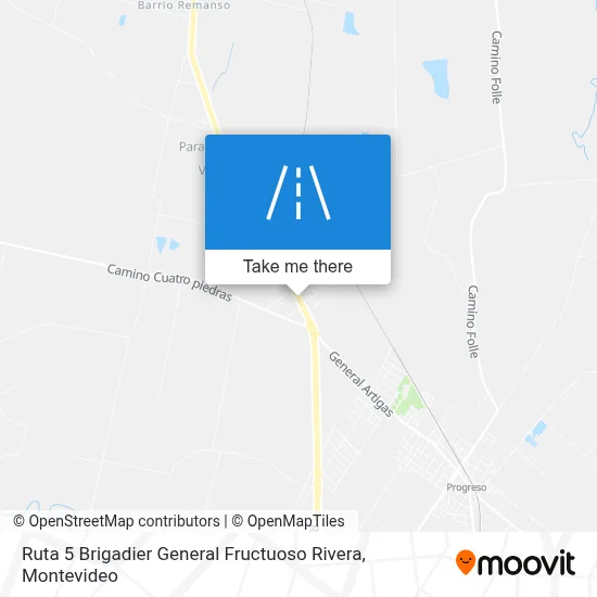 Ruta 5 Brigadier General Fructuoso Rivera map