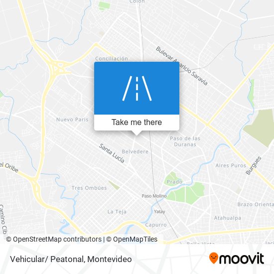 Mapa de Vehicular/ Peatonal