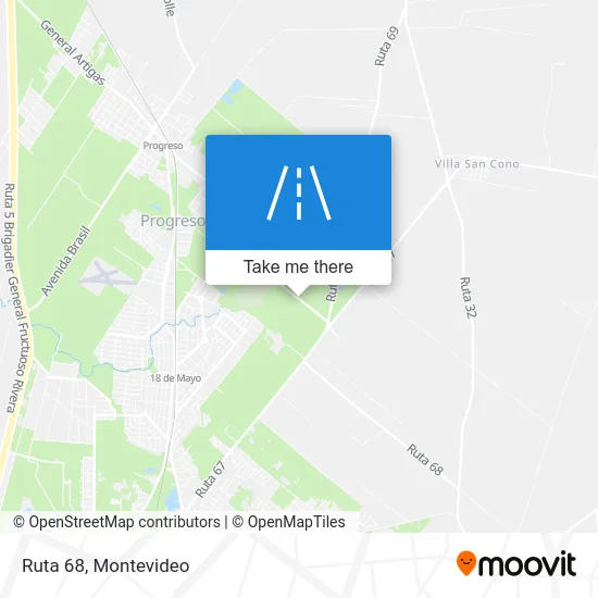 Ruta 68 map