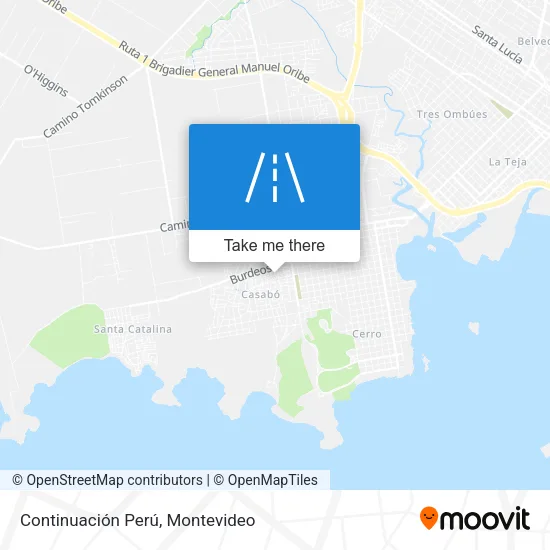 Continuación Perú map