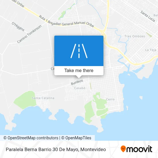 Mapa de Paralela Berna Barrio 30 De Mayo